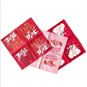 Clementine Paper Set of 3 INDIVIDUAL Decoupage Napkins: Valentine Wine Pups 1 ea